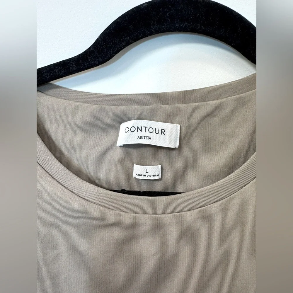 Aritzia Original Contour Crew Tank Bodysuit - Taupe Grey - Large - Picture 5 of 8
